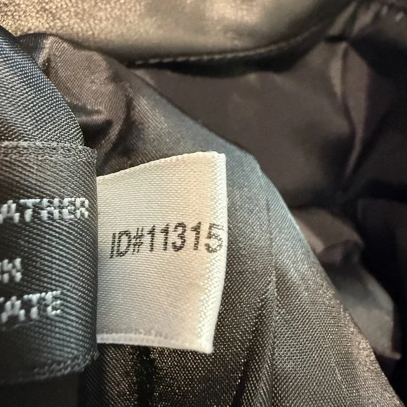 Express Black Genuine Leather Zip Front Jacket Womens Small Y2K Minimal Moto - Picture 8 of 10